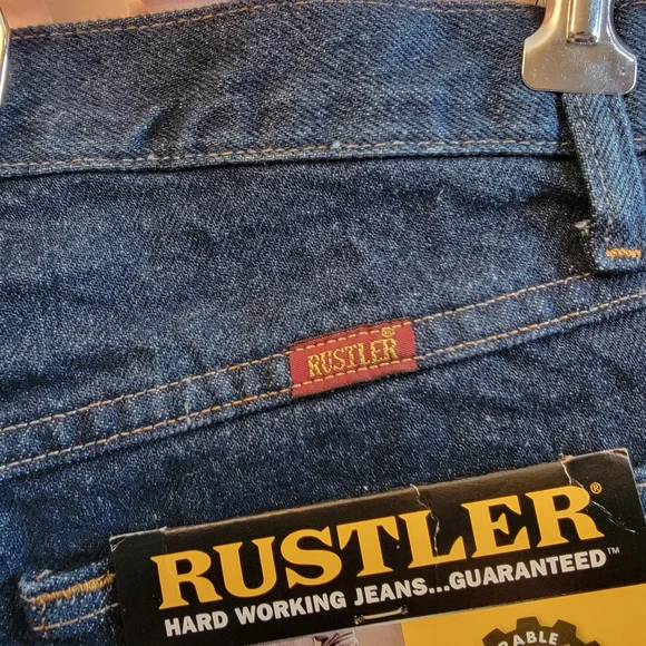 Nwt Vintage RUSTLER By Wrangler Mens Jeans Regular Fit Straight Leg 29x30 - Picture 6 of 12